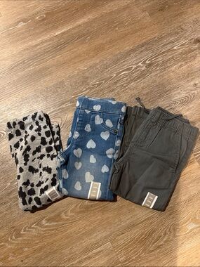 24 months Falls Creek Blue Heart Print Denim-Look Leggings